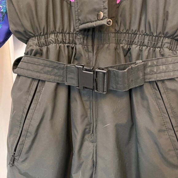 Vintage '90s Women's One-pc Ski-Doo Snow Suit, Black, Size M - Picture 7 of 7